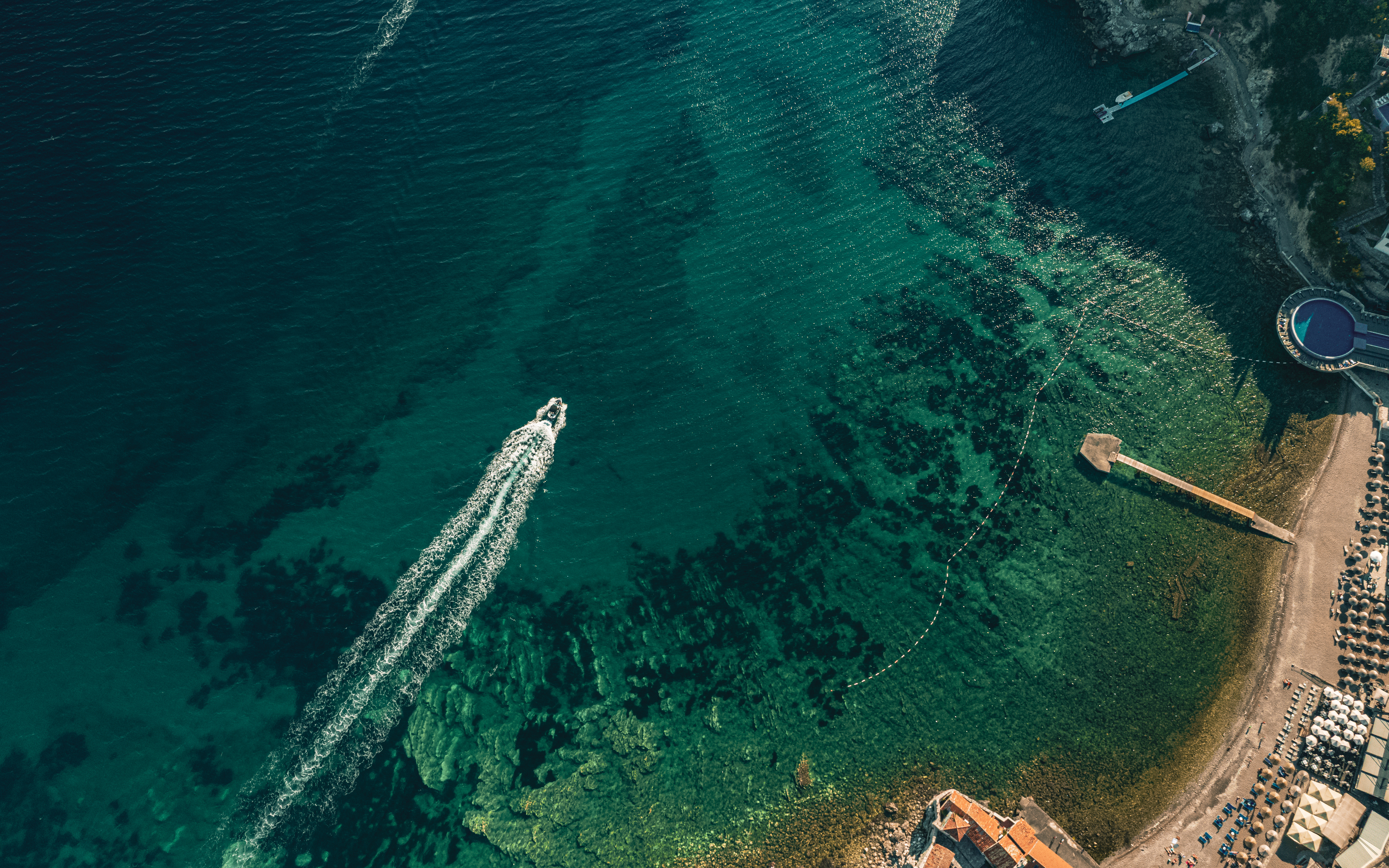 A Watercraft Cruising the Adriatic Sea